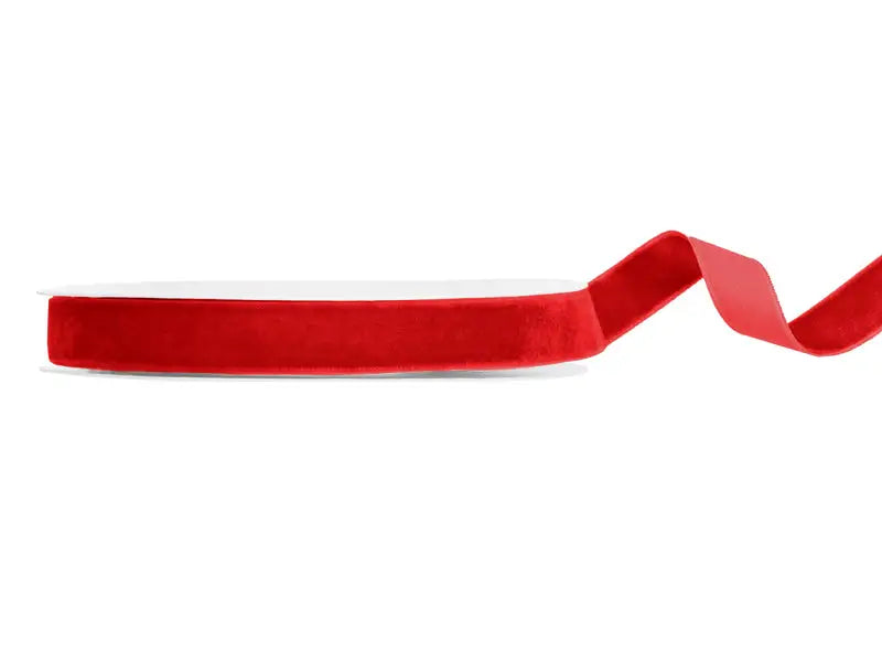 Velour ribbon red 15mm/10m