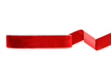 Velour ribbon red 25mm/10m