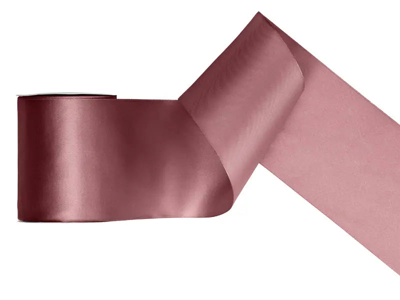 Satin Ribbon dark dusty rose 100mm/25m