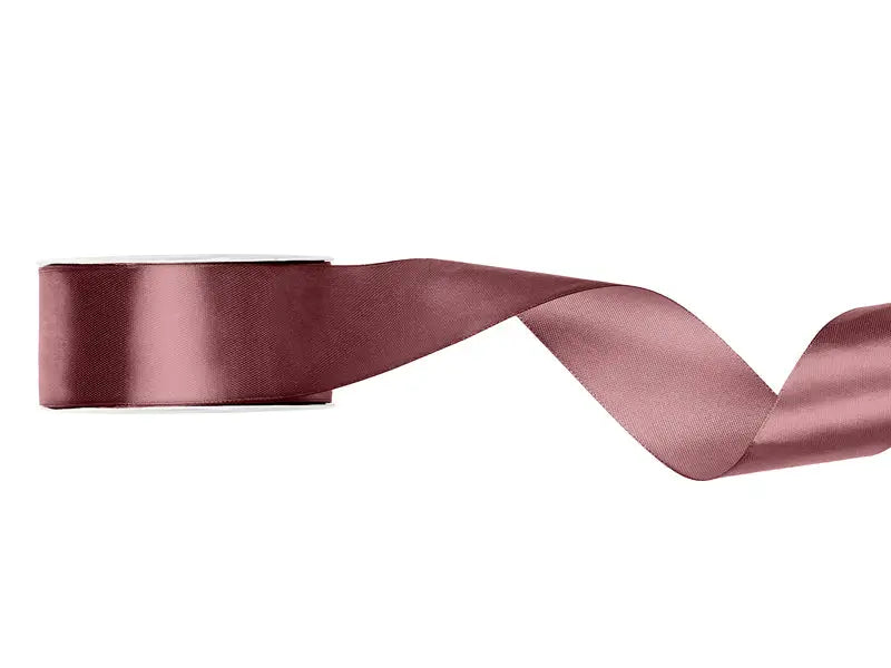 Satin Ribbon dark dusty rose 25mm/25m