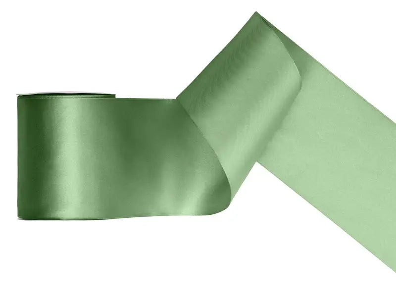 Satin Ribbon sage 100mm/25m