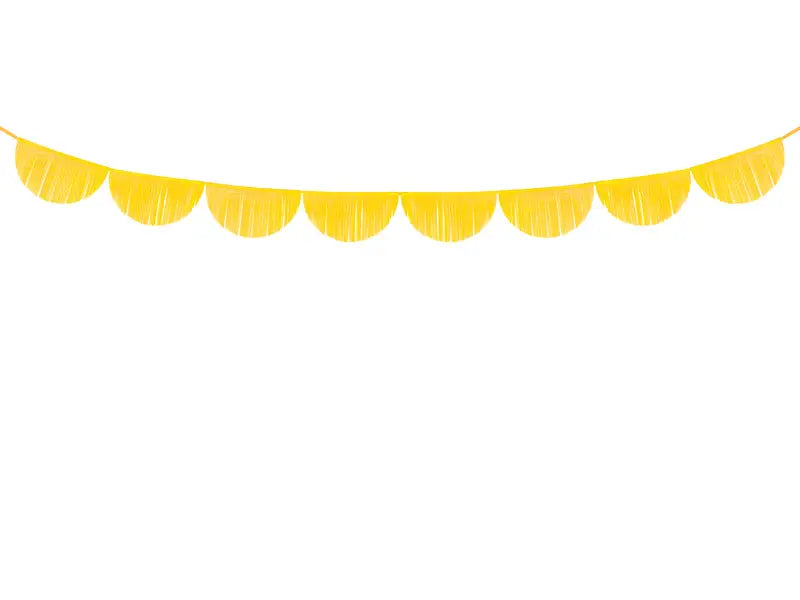 Scalloped fransgarland gul