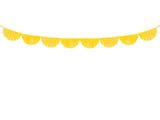 Scalloped fransgarland gul