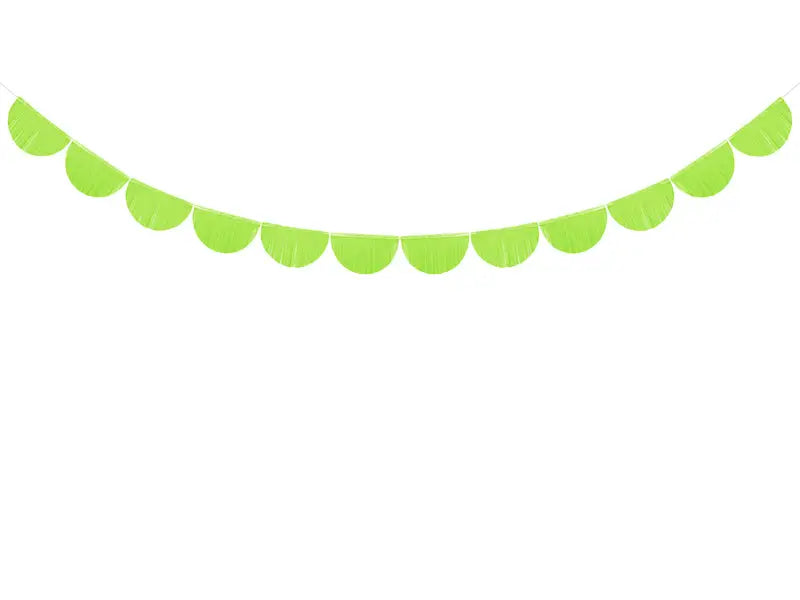 Scalloped fringe garland green apple 3m