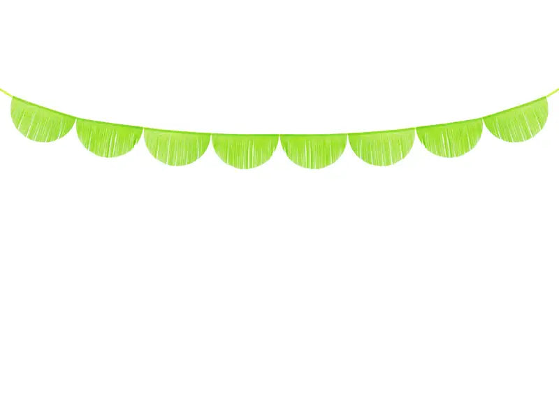 Scalloped fringe garland green apple 3m