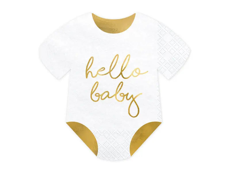 Servetter Babybody - Hello Baby vit