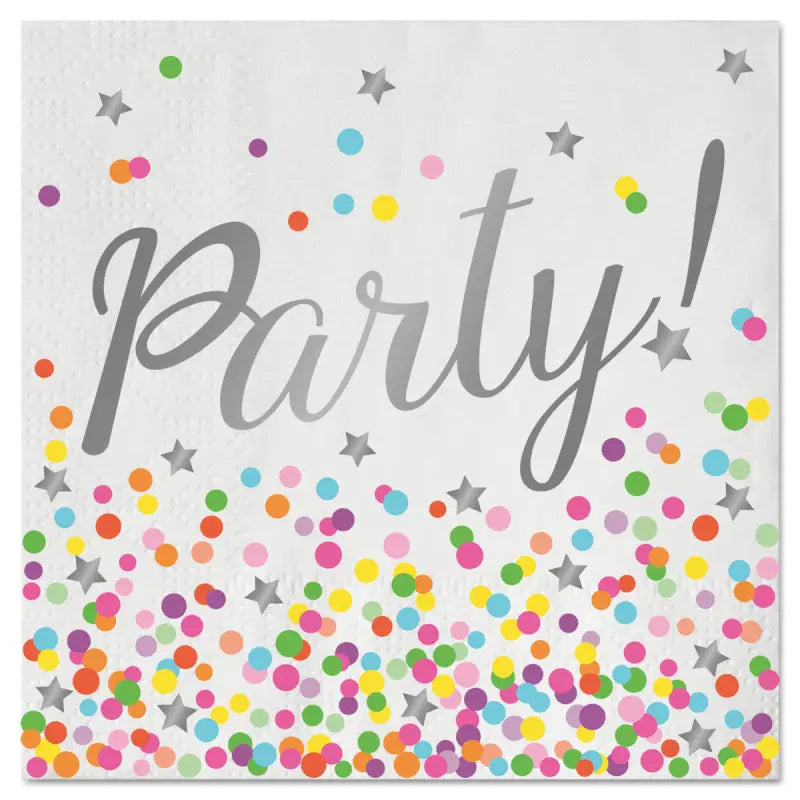 Servetter Confetti Party 33 x 33 cm - 16 pack - Servetter