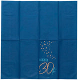 Servetter Elegant True Blue 30 Years 33 x 33 cm - 10 pack - Servetter