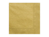 Servetter 3 lager guld metallic 33 x 33 cm 20-pack