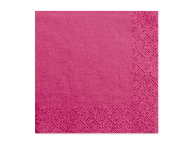 Servetter 3 lager mörk rosa 33 x 33 cm 20-pack