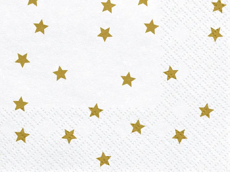 Servetter Stars guld 33x33 cm