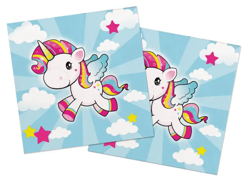 Servetter Unicorn 33 x 33 cm - 20 pack - Servetter