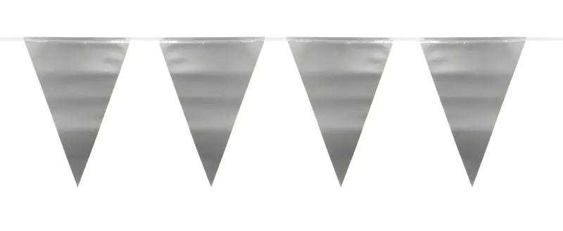 Silver Metallic Matt Bunting - 6 meter - Girlang