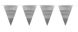 Silver Metallic Matt Bunting - 6 meter - Girlang