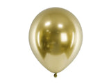 Skinande ballonger 30 cm kall guld 50-pack