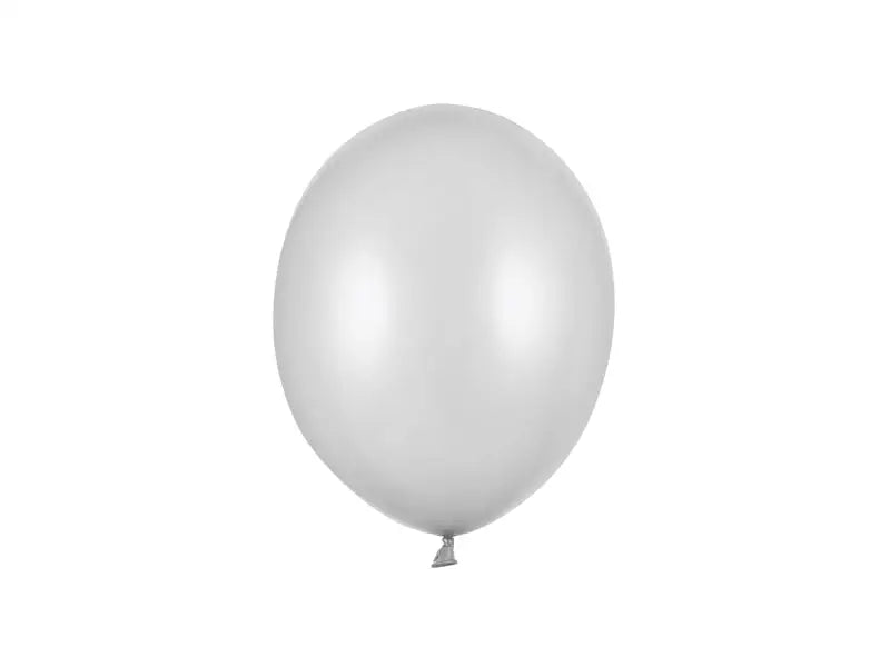 Starka Ballonger 23 cm Metallisk Silver Snö 100-pack