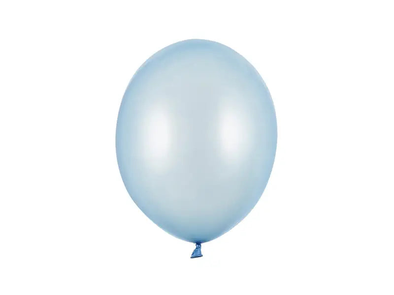 Starka Ballonger 27 cm Babyblå Metallic 100-pack