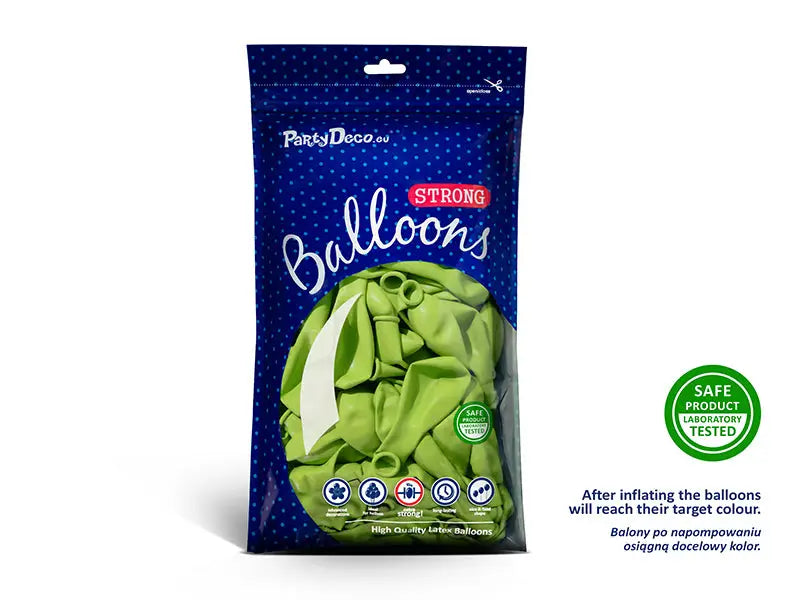 Starka Ballonger 30 cm Limegrön Pastell 100-pack