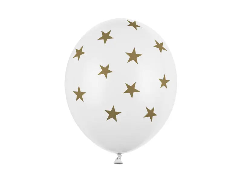 Starka Ballonger 30 cm Stjärnor Pastell Pure White 50-pack