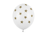 Starka Ballonger 30 cm Stjärnor Pastell Pure White 50-pack