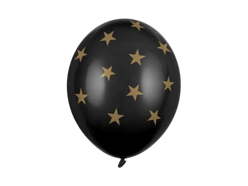 Starka Ballonger 30 cm Stjärnor Pastell Svart 50-pack