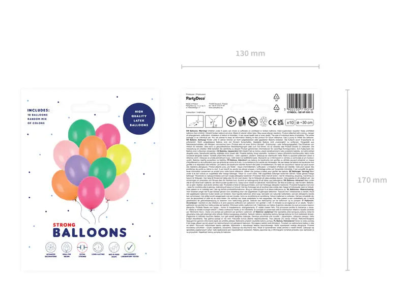 Strong Balloons 30cm Pastel Mix (1 pkt / 10 pc.)