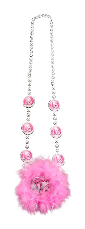 Sweet 16 Necklace rosa färgglada - Smycken