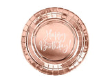 Tallrikar Happy Birthday! roséguld