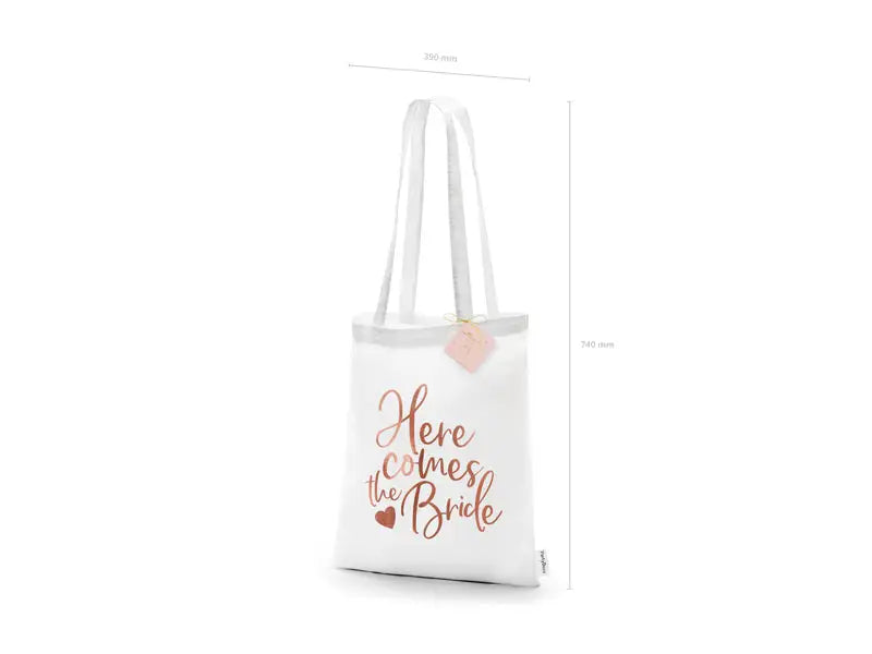 Tote bag - Here comes the bride vit