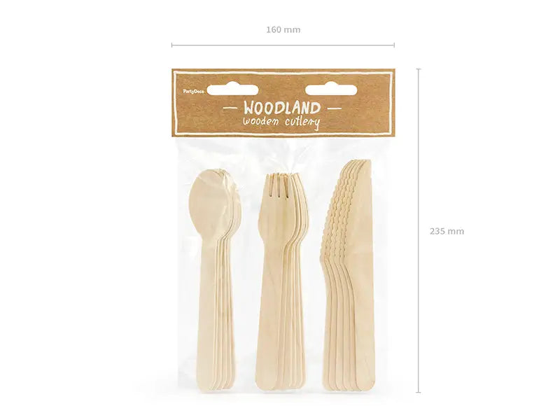 Träbestick Woodland 16 cm 18-pack