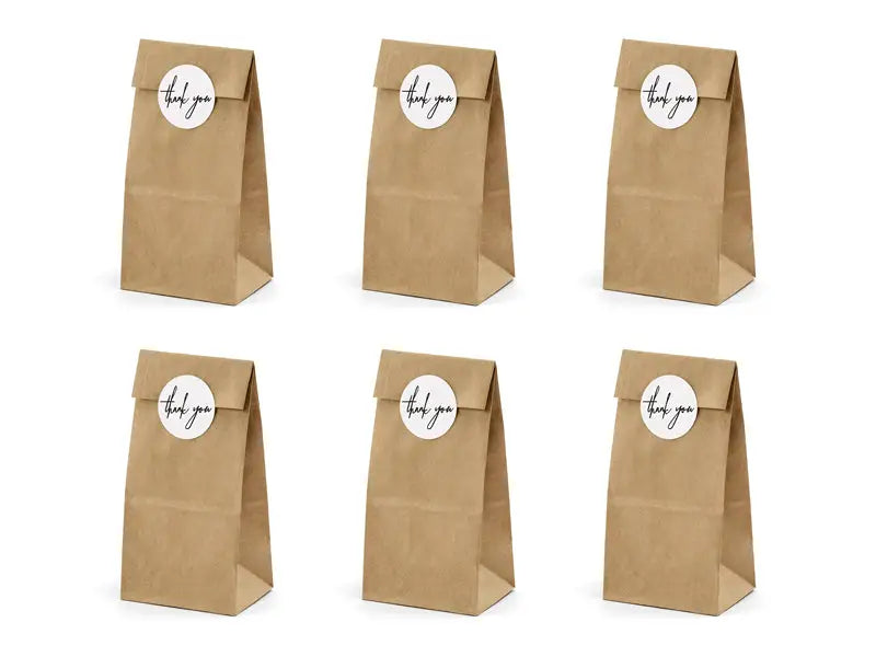 Treat bags kraft (1 pkt / 6 pc.)