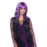 Witch Wig Purple-Black Long Hair - Peruk